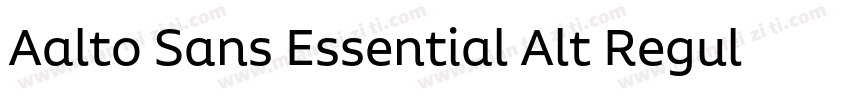 Aalto Sans Essential Alt Regular字体转换